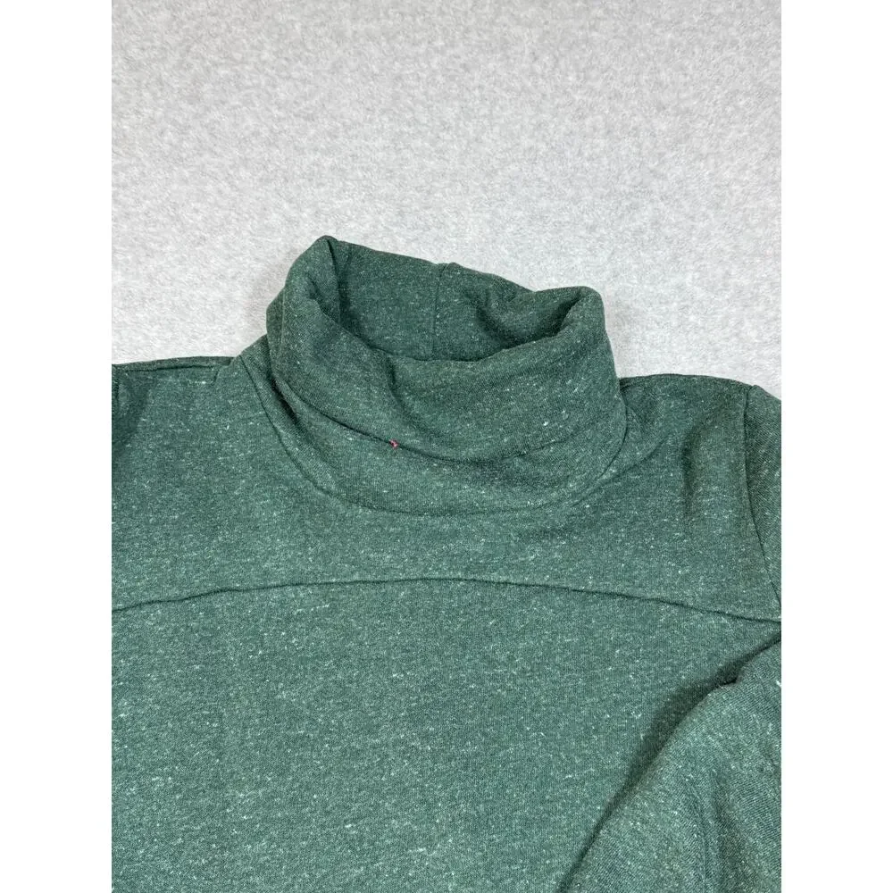 Alo Womens Green Turtleneck Pullover Sweatshirt